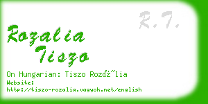 rozalia tiszo business card